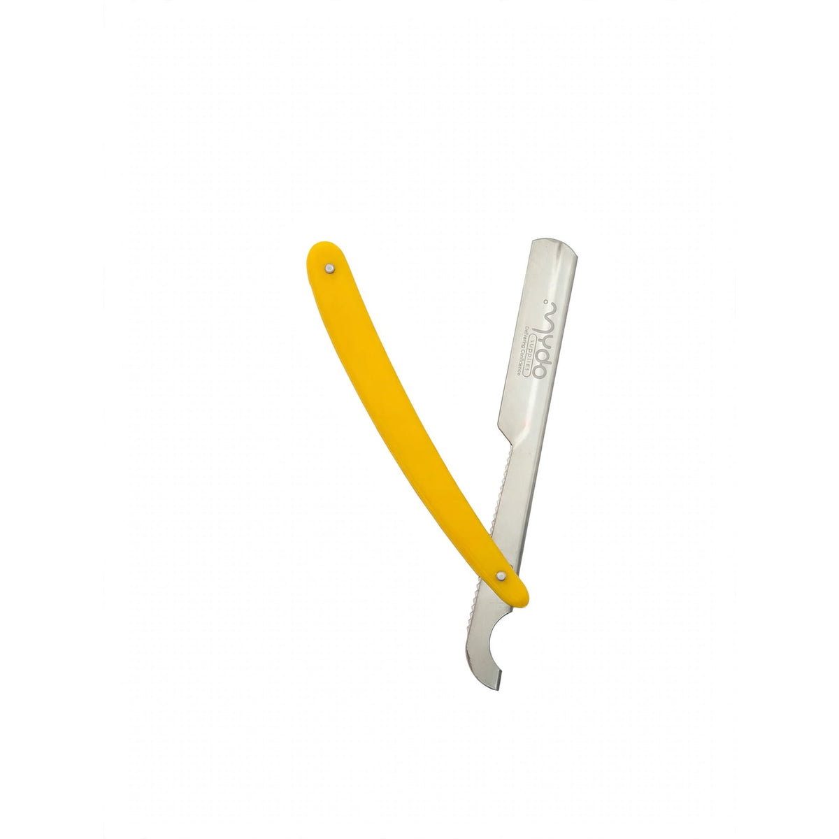 Plastic Handle Straight Razor – Silver Blade / Yellow Handle