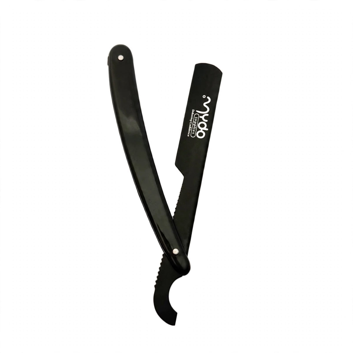 Plastic Handle Straight Razor – Black Blade / Black Handle
