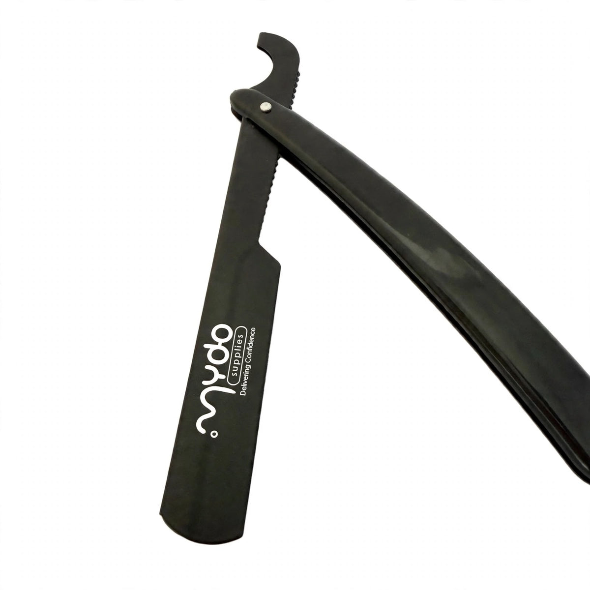 Plastic Handle Straight Razor – Black Blade / Black Handle