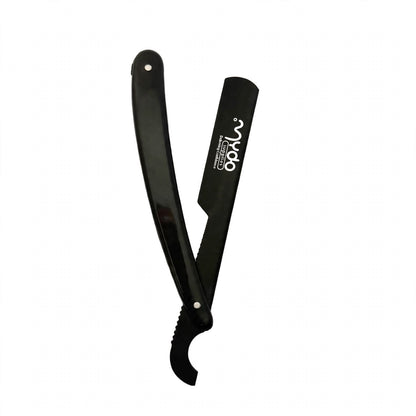 Plastic Handle Straight Razor – Black Blade / Black Handle