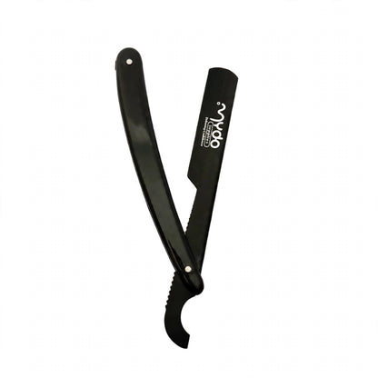 Plastic Handle Straight Razor – Black Blade / Black Handle